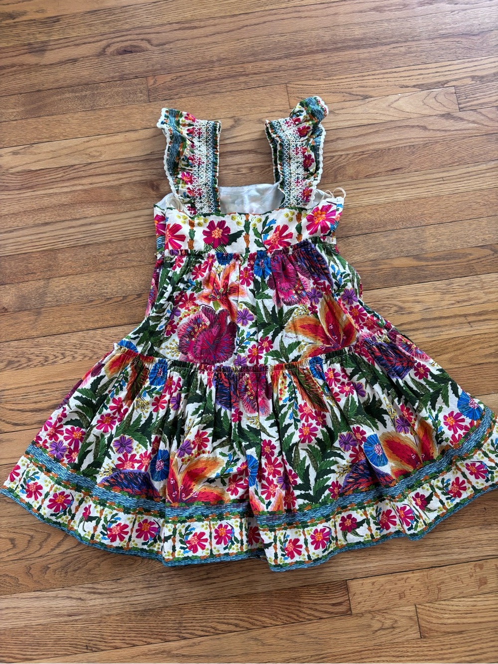Farm Rio faux embroidery mini pattern dress size S - Picture 2 of 3